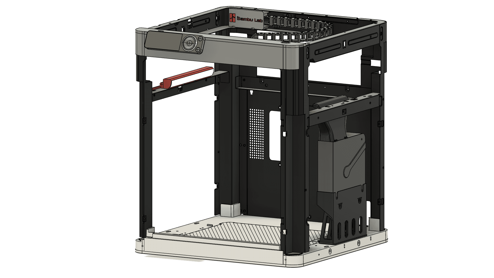 Bambu Lab P1P Modified LED Mount 2.0 3d model