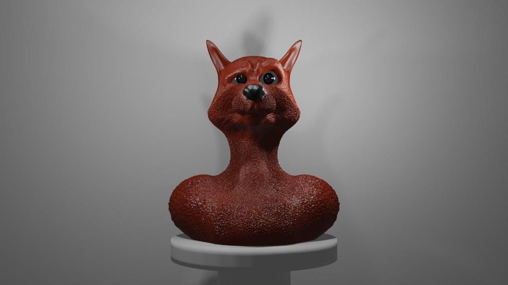 Improv_Fox_bust 3d model