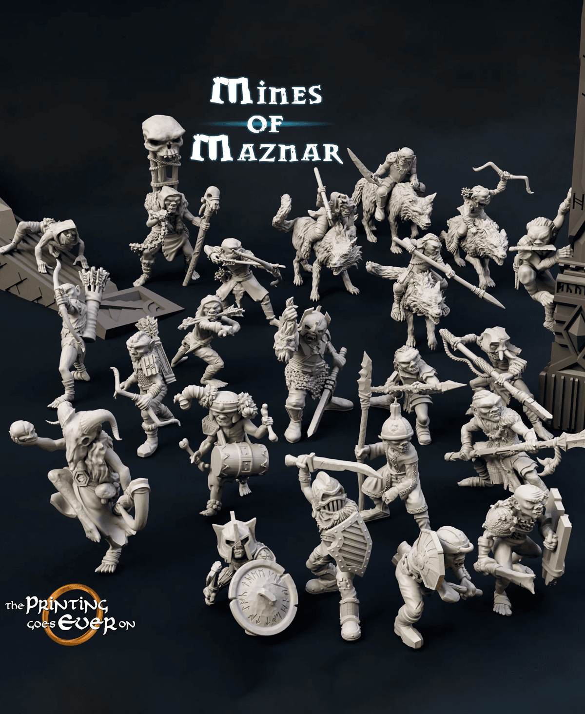 Maznar Goblin Army - 27 Minis 3d model