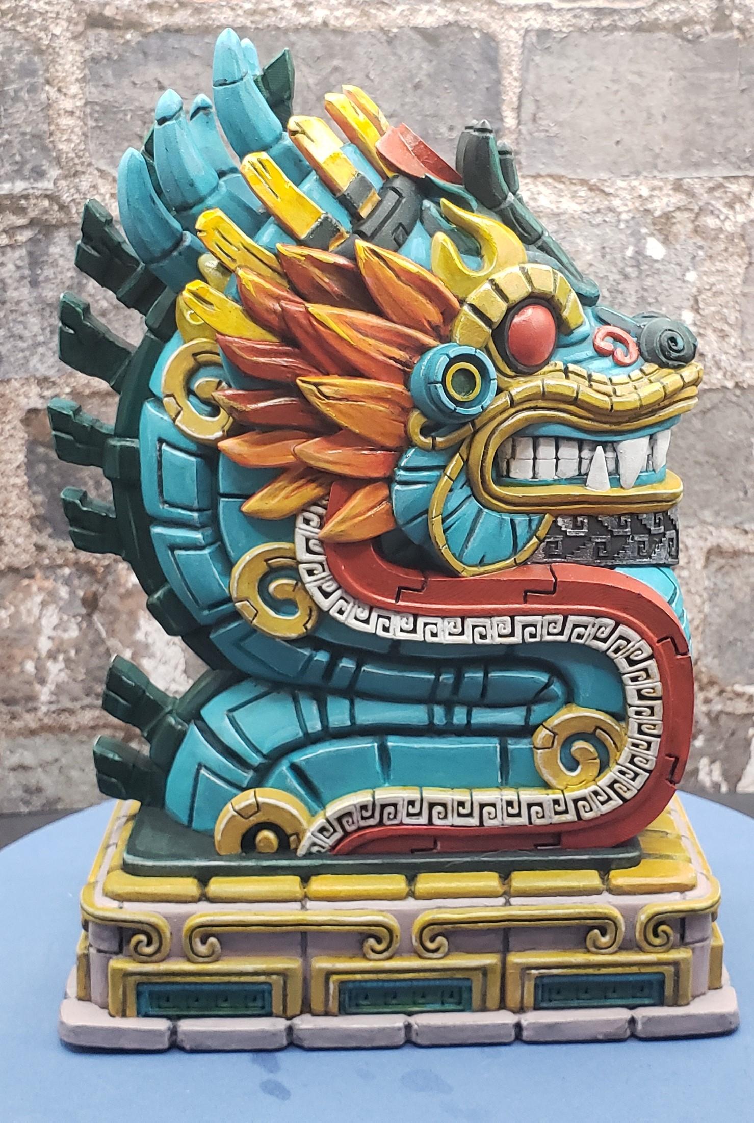 Aztec Dragon bust (Pre-Supported) - Printed in resin with Anycubic Photon M3 Premium  - 3d model