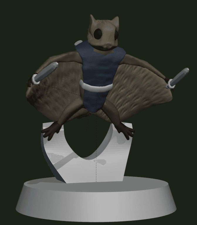 Flying Squirrel Woodland Warrior - PC 3d model