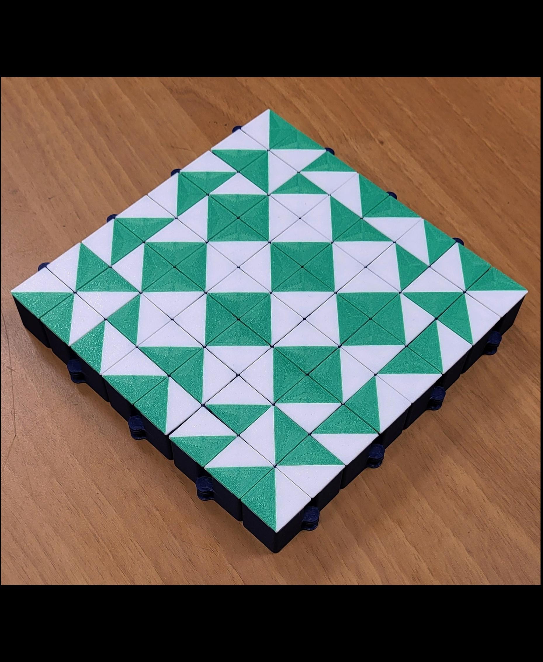 Auxetic Tile // 18mm Diagonal Split 3d model