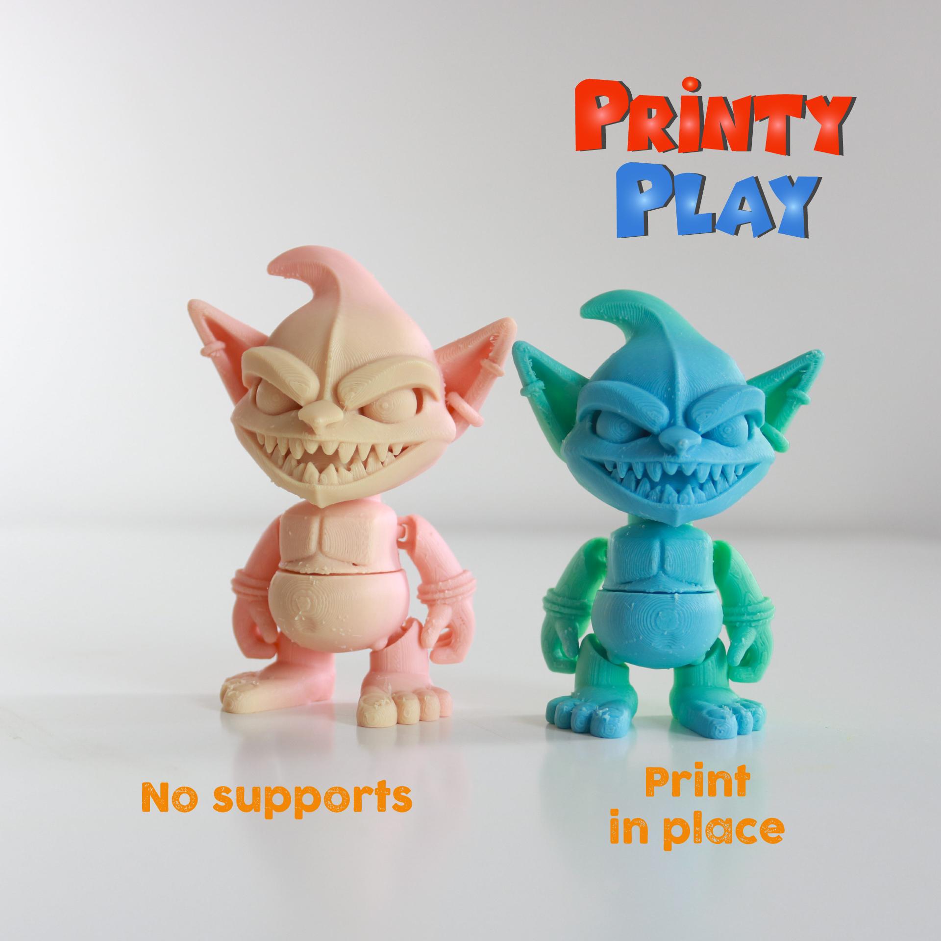 flexi evil goblin.3mf 3d model