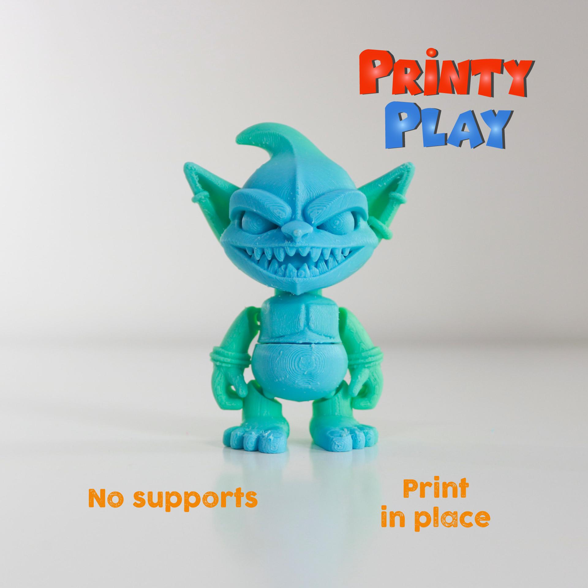 flexi evil goblin.3mf 3d model