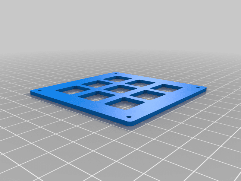 BDN9 Macro Pad Plates 3d model