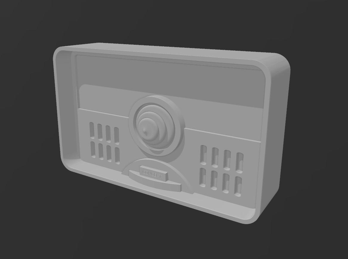 Concept Retro Console Radio Device Tech 3d model