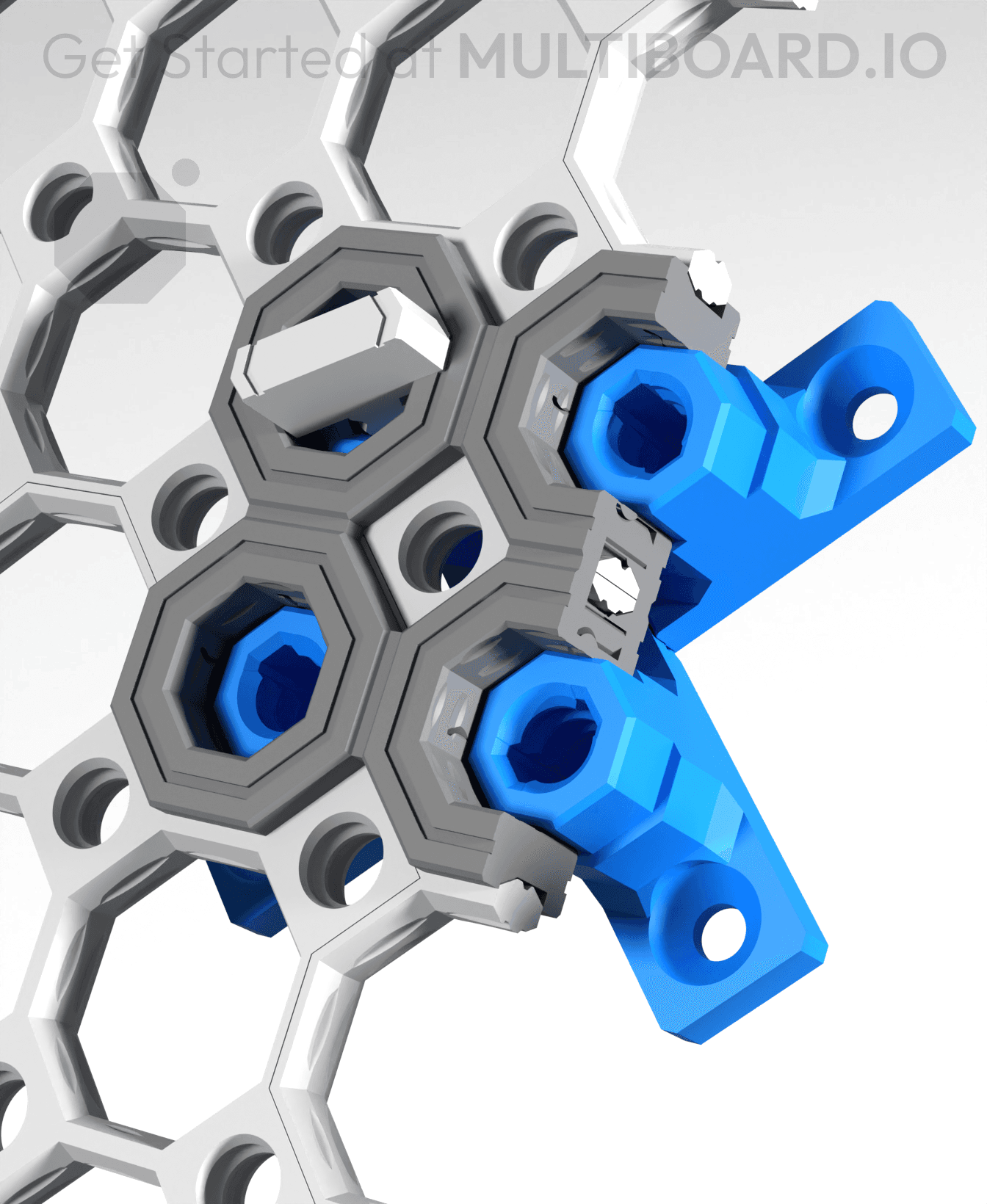 15 mm - Quad Bolt-Lock Mount 3d model