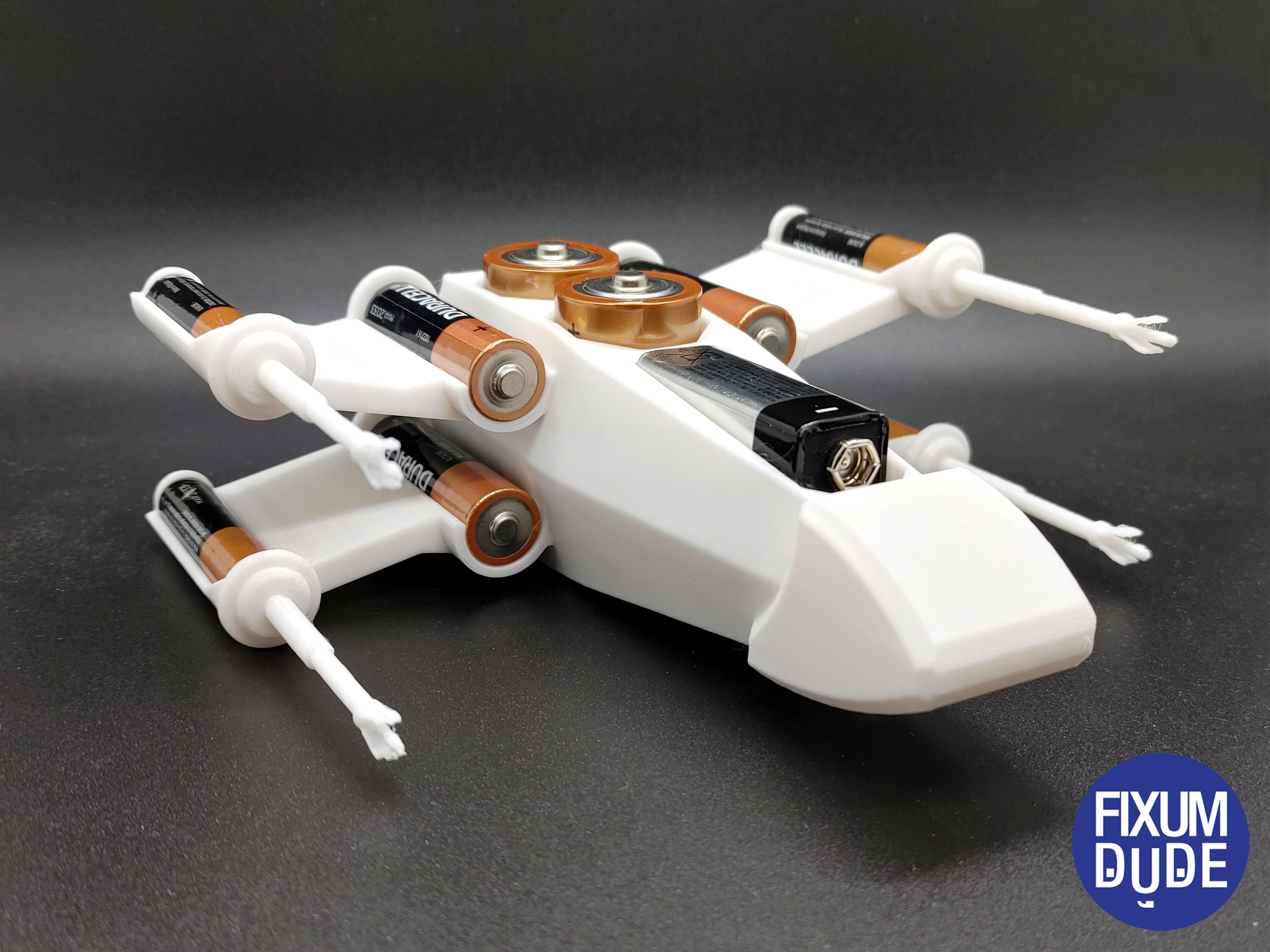 X-wing Battery Holder 3d model