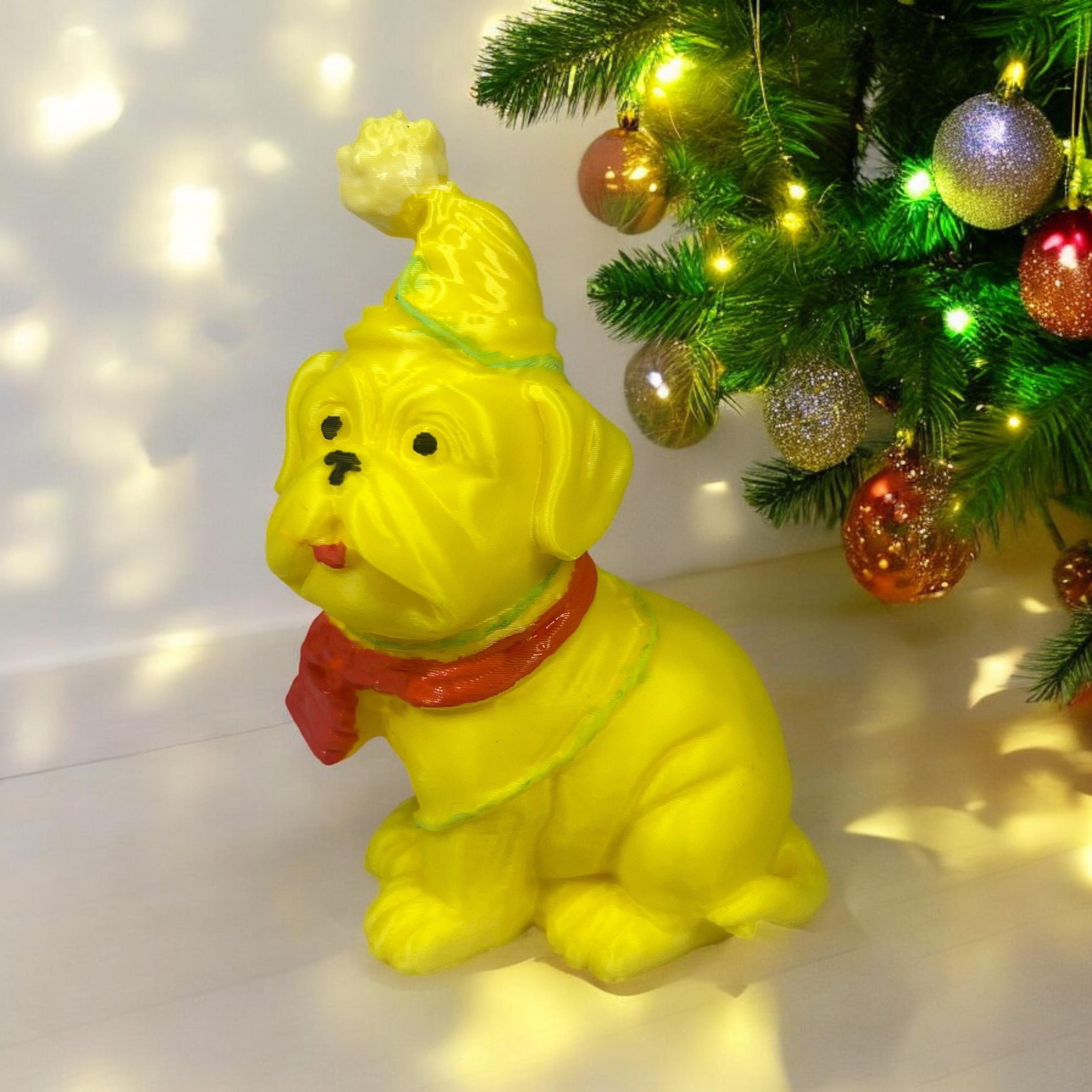 Carlin christmas dog 3d model