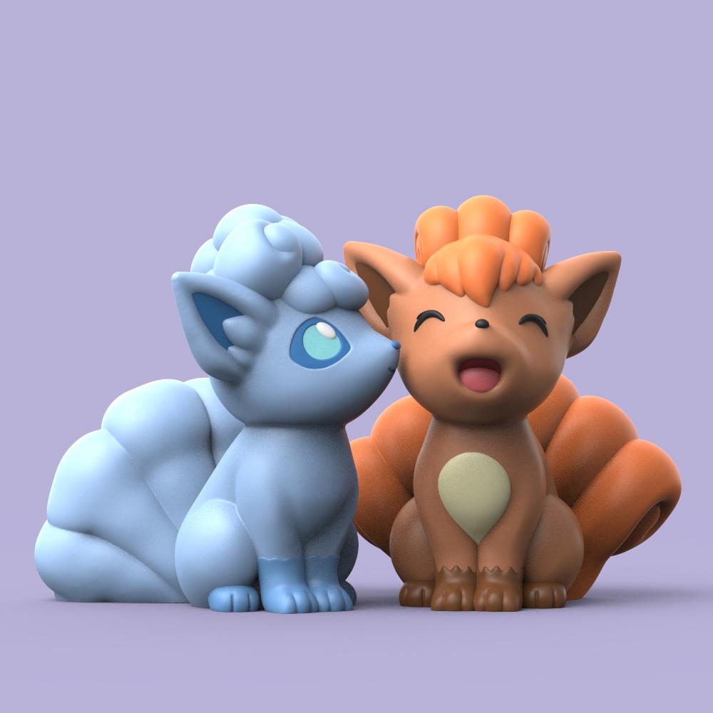 Valentine Vulpix (Easy Print No Supports) 3d model