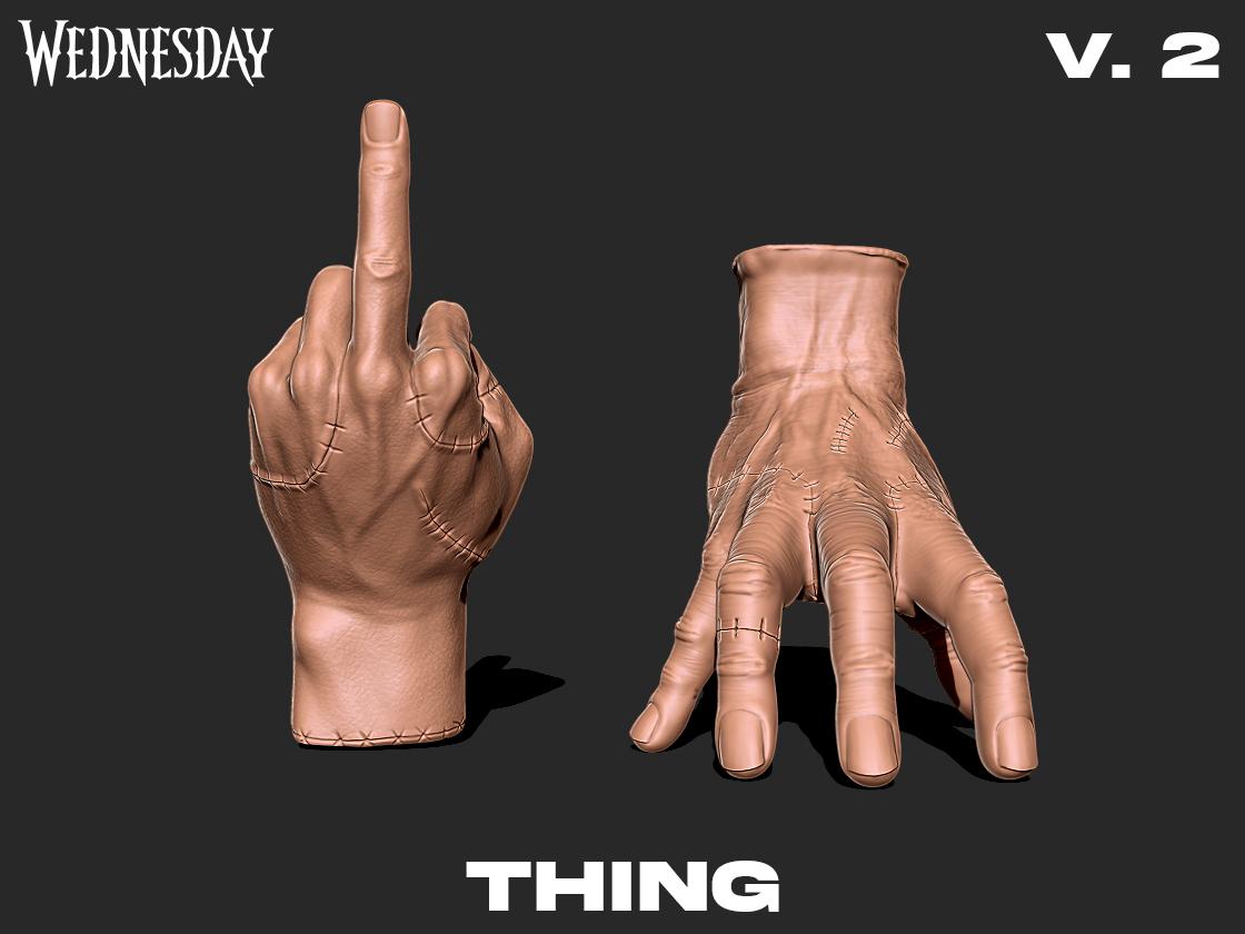 Thing V-2 Wednesday series 3D Print model 3d model