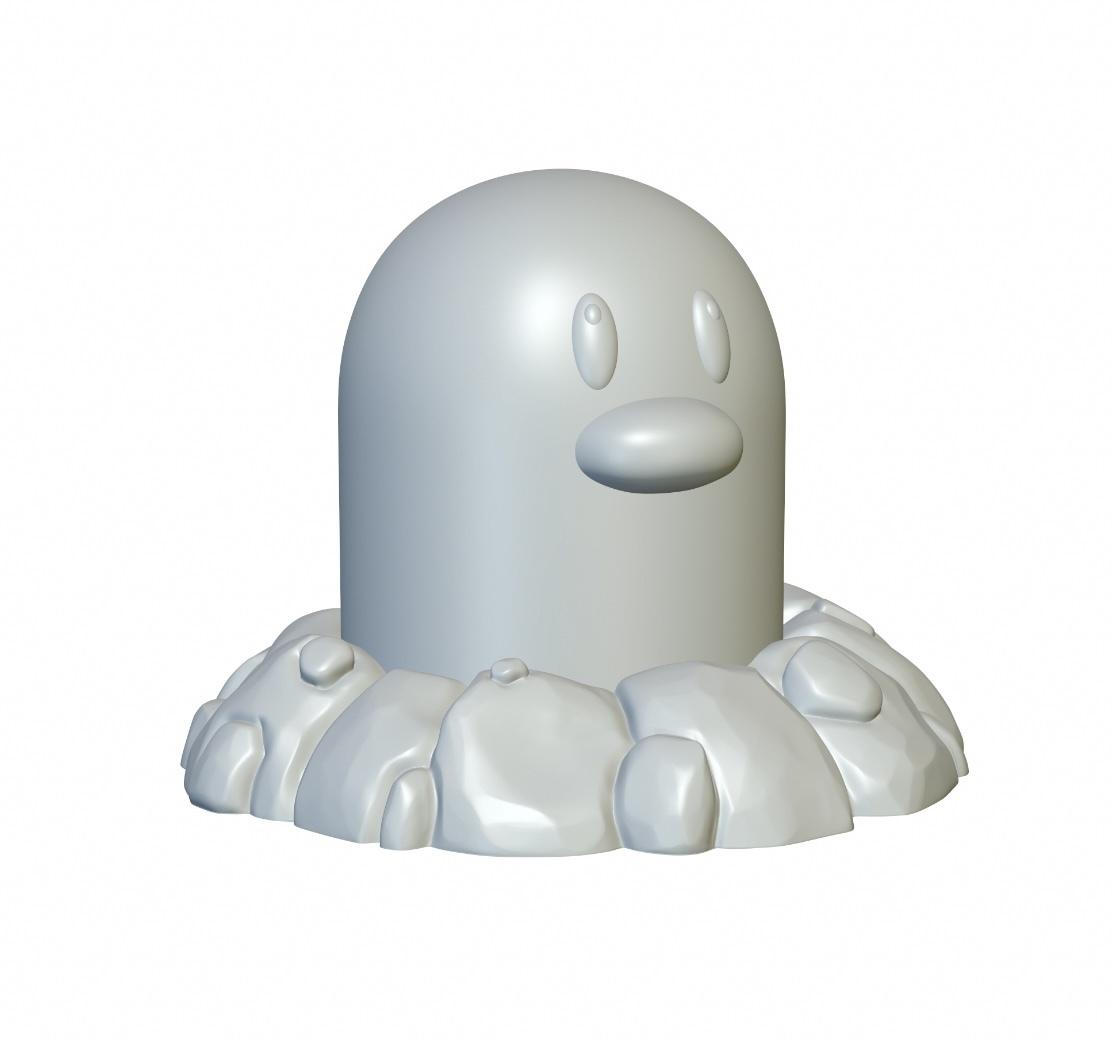 Pokemon Diglett #50 - Optimized for 3D Printing 3d model