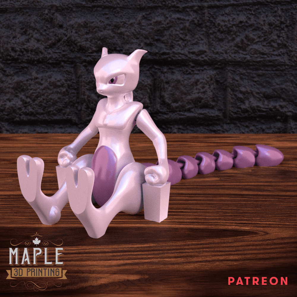 Articulating Mewtwo  3d model