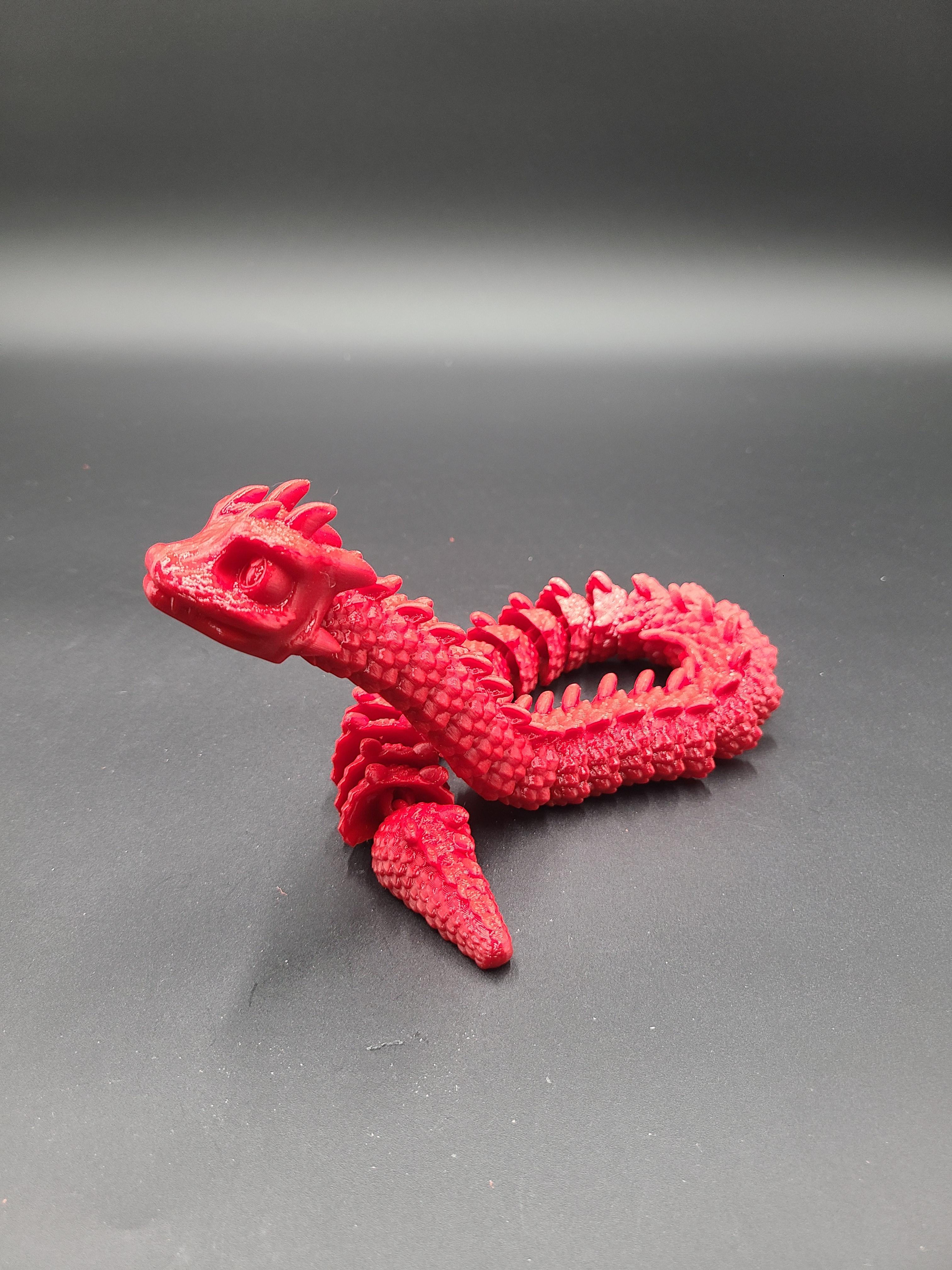 Baby Basilisk (Extra Long) - Articulated Snap-Flex Fidget (Medium Tightness Joints) 3d model