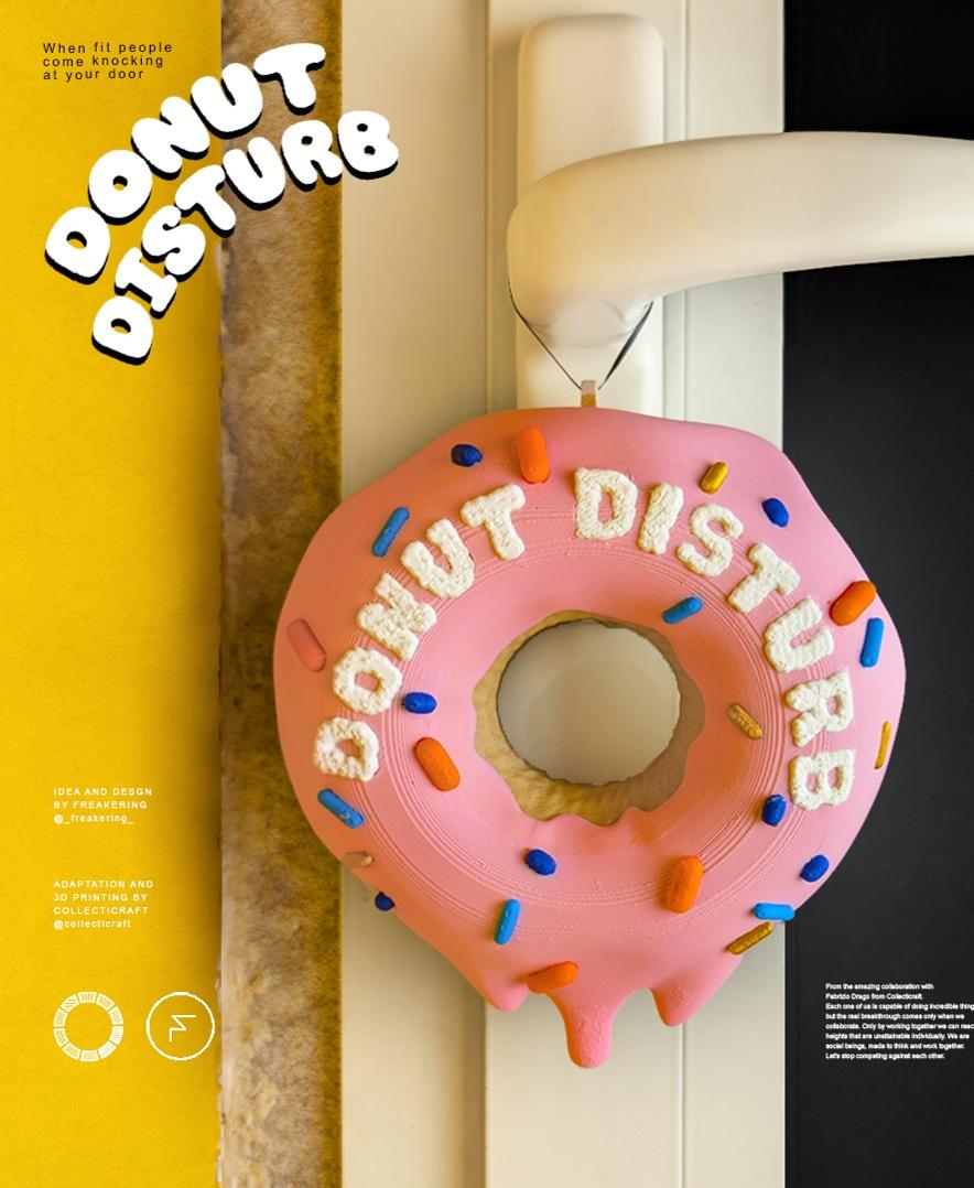 Donut Disturb - Door Hanger  3d model