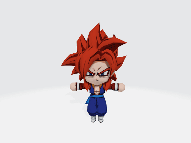 Baby Gogeta Super Saiyan IV 3d model