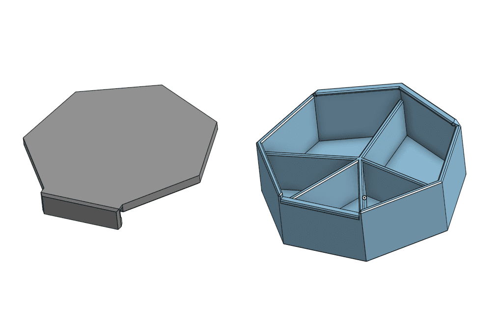 Hexi Pill Case & Box Pill Case 3d model