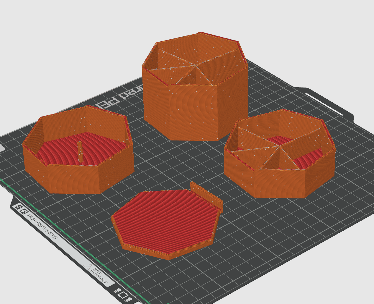 Hexi Pill Case & Box Pill Case 3d model