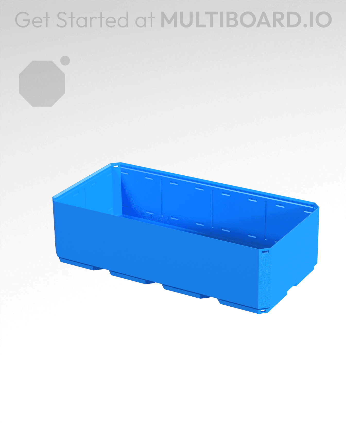 4x2x1 - Simple Walls - Multibin Shell 3d model