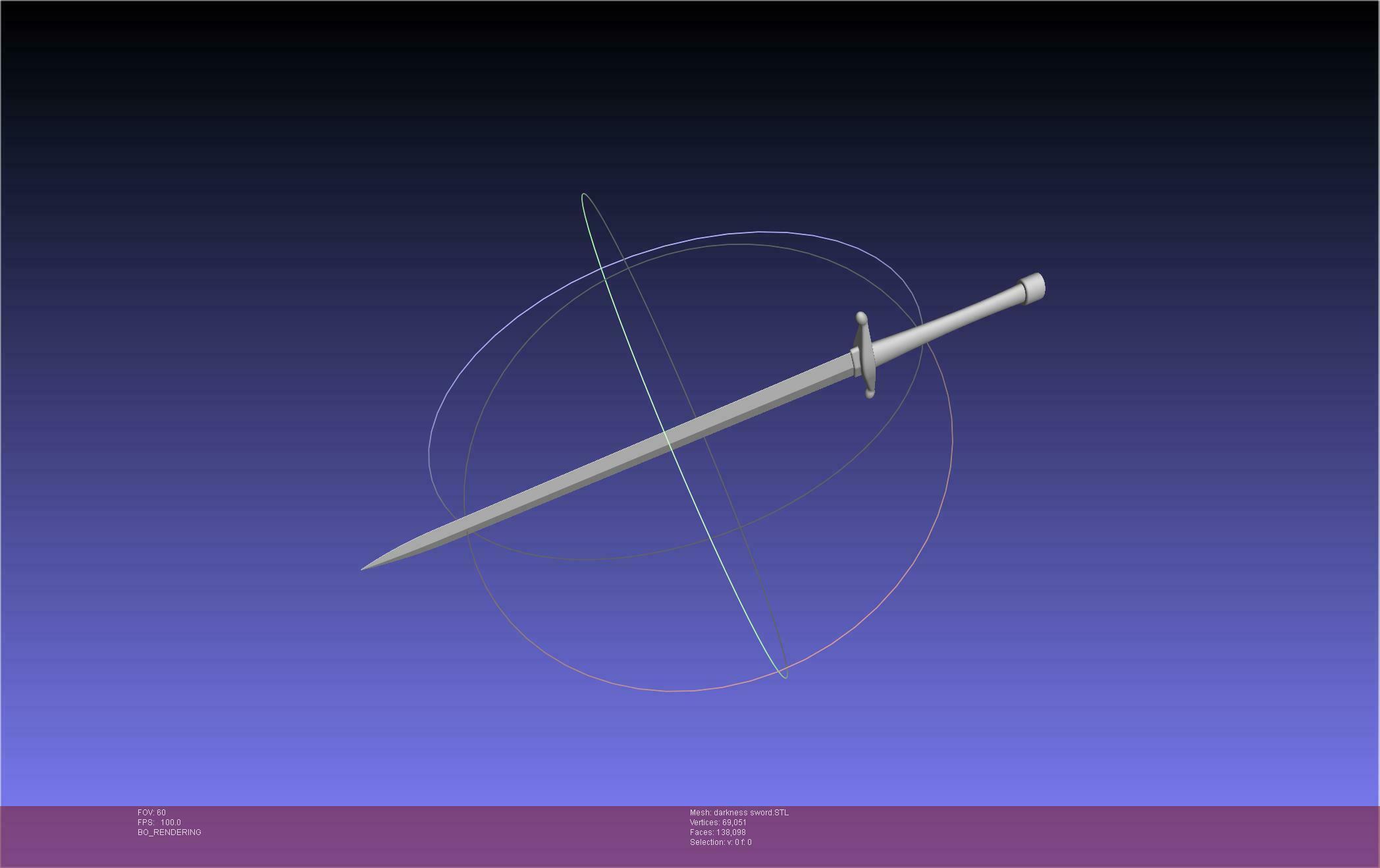 Konosuba Darkness Sword Printable Assembly 3d model