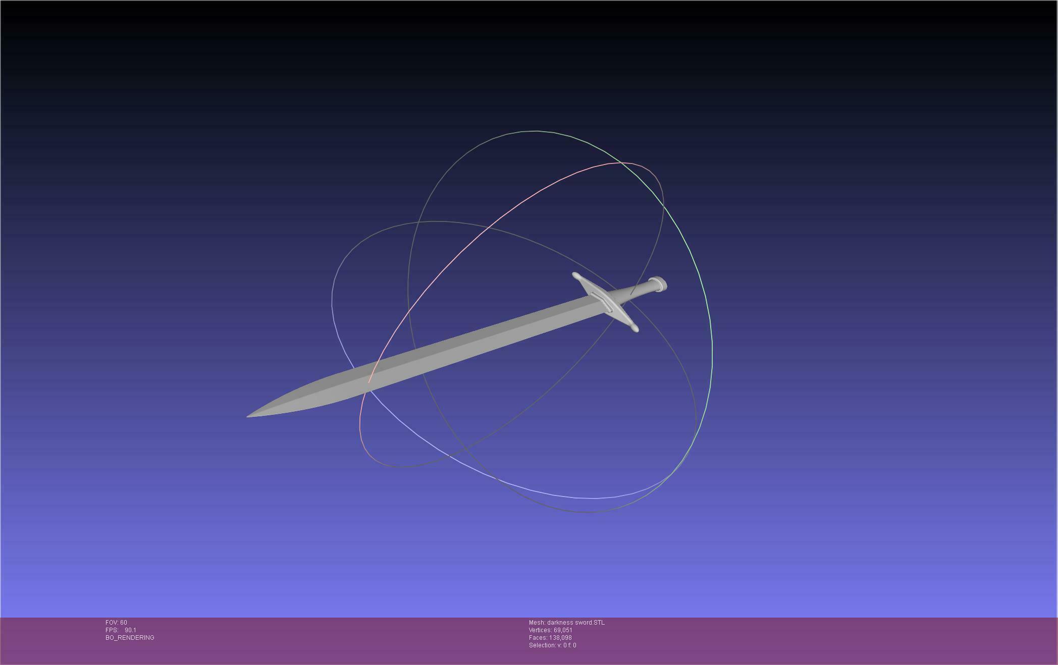 Konosuba Darkness Sword Printable Assembly 3d model