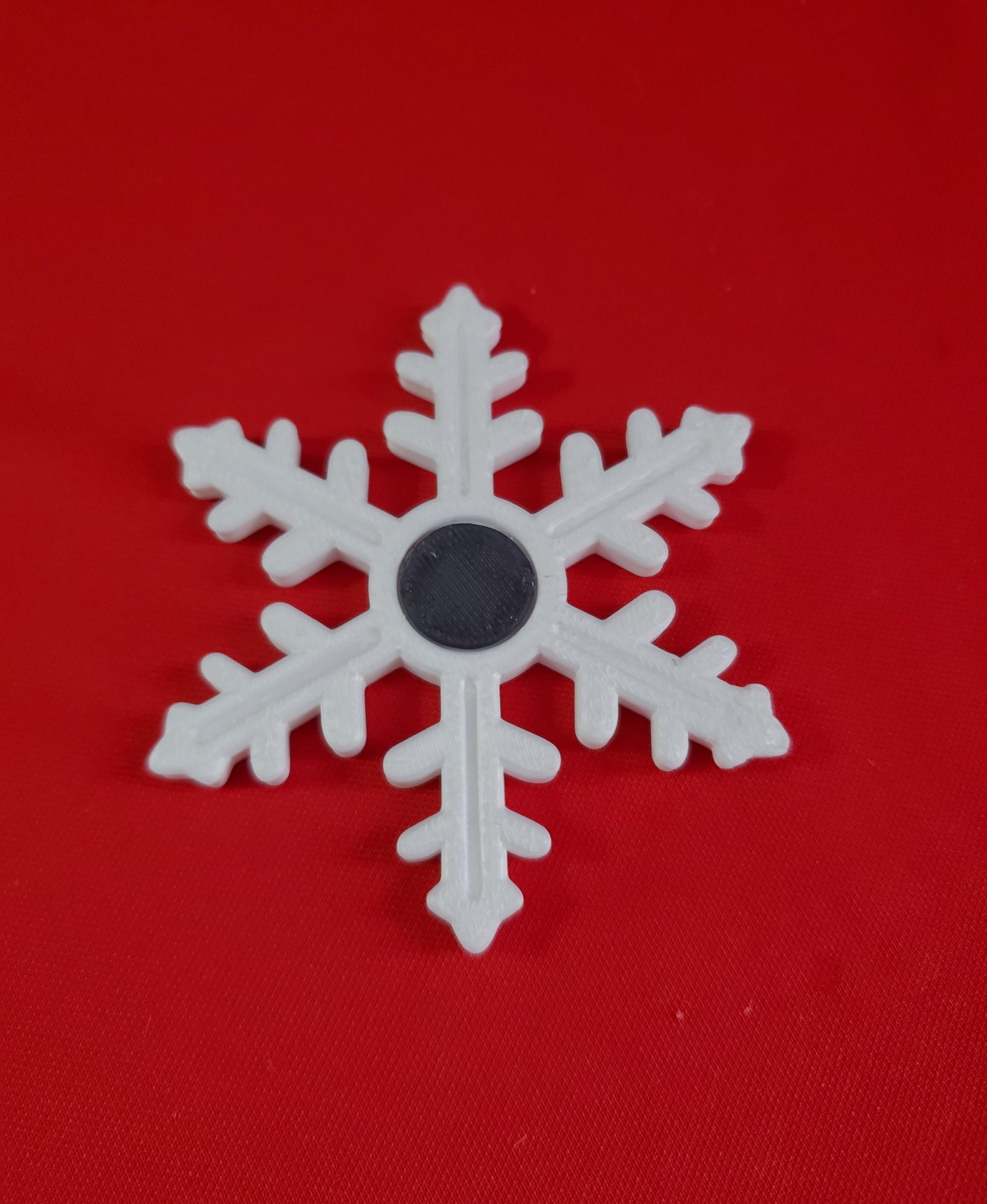 Snowflake Fidget Spinner (Classic Decorated) 3d model