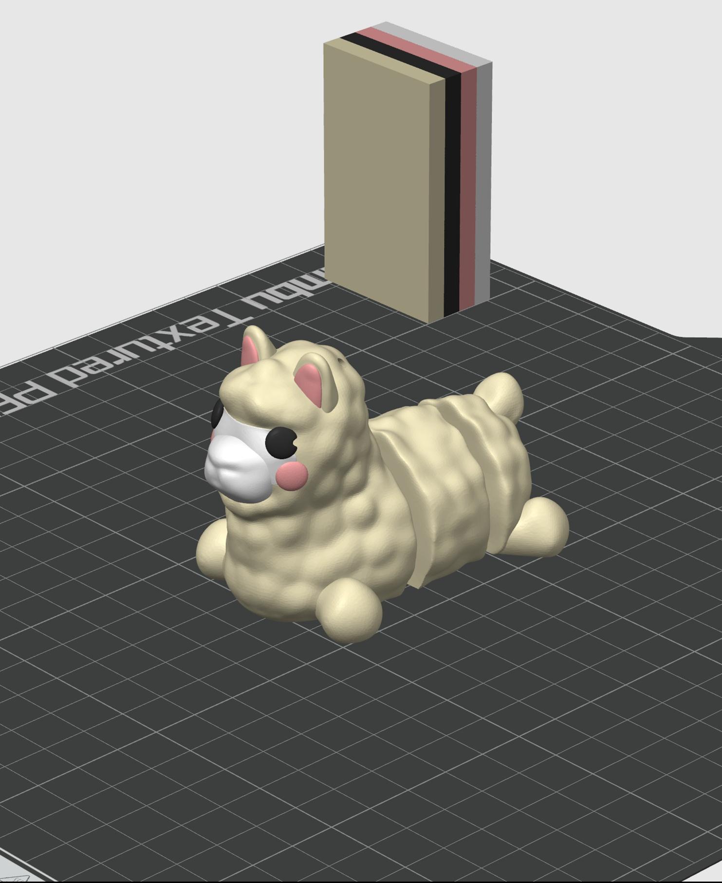 Flexi Alpaca Keychain 3d model