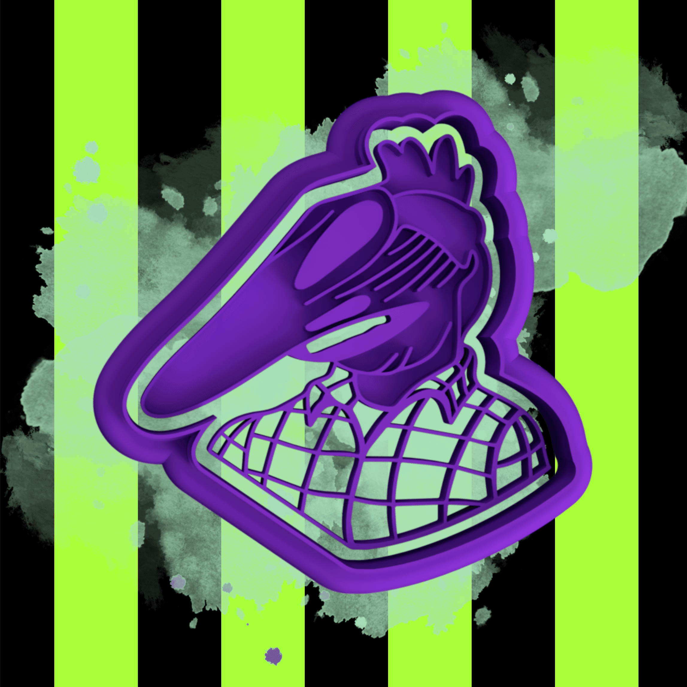 Beetlejuice Cookie cutter 3d model