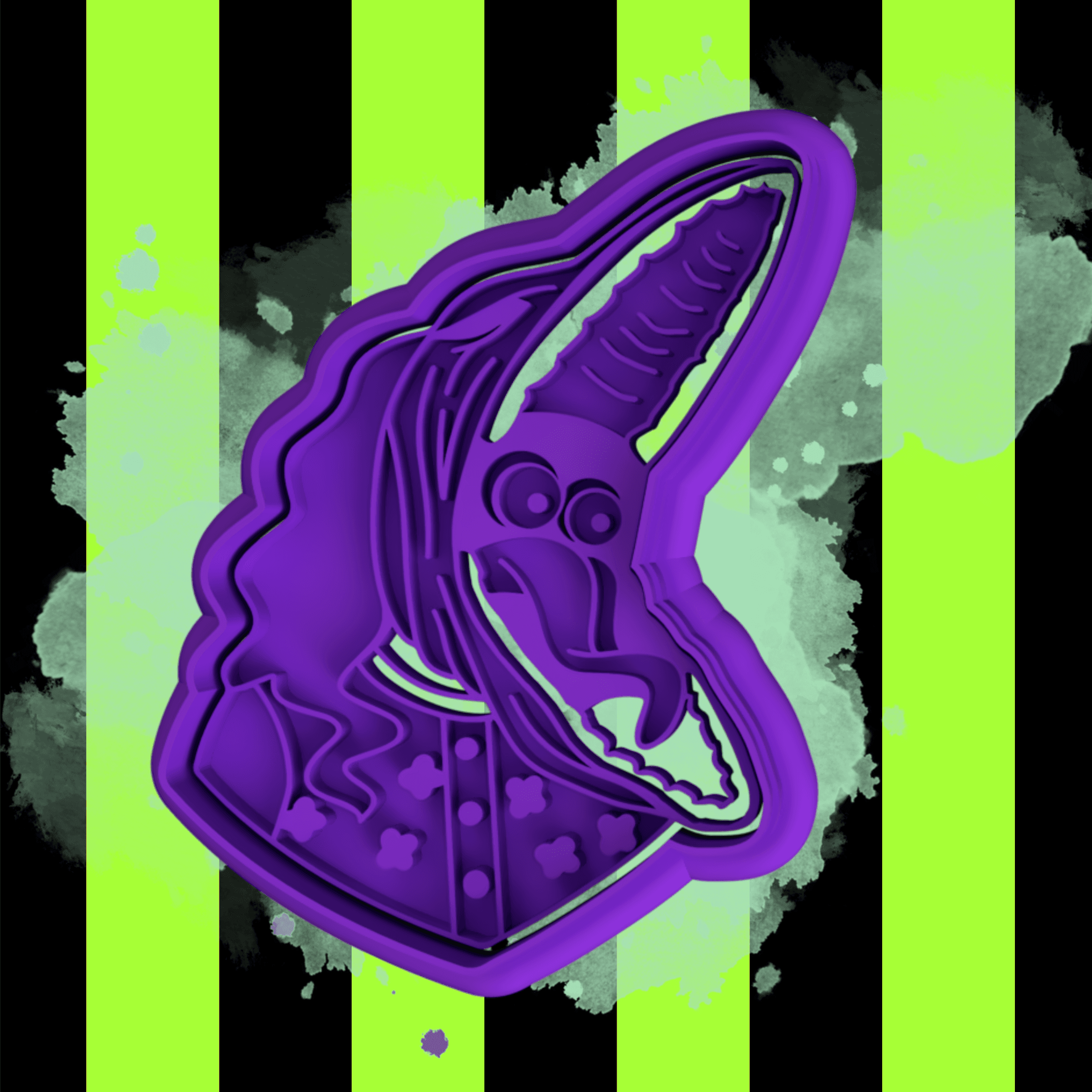 Beetlejuice Cookie cutter 3d model