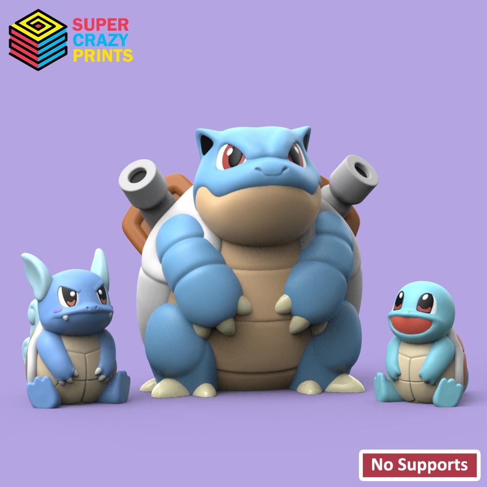 Chibi Squirtle Evolution 3d model