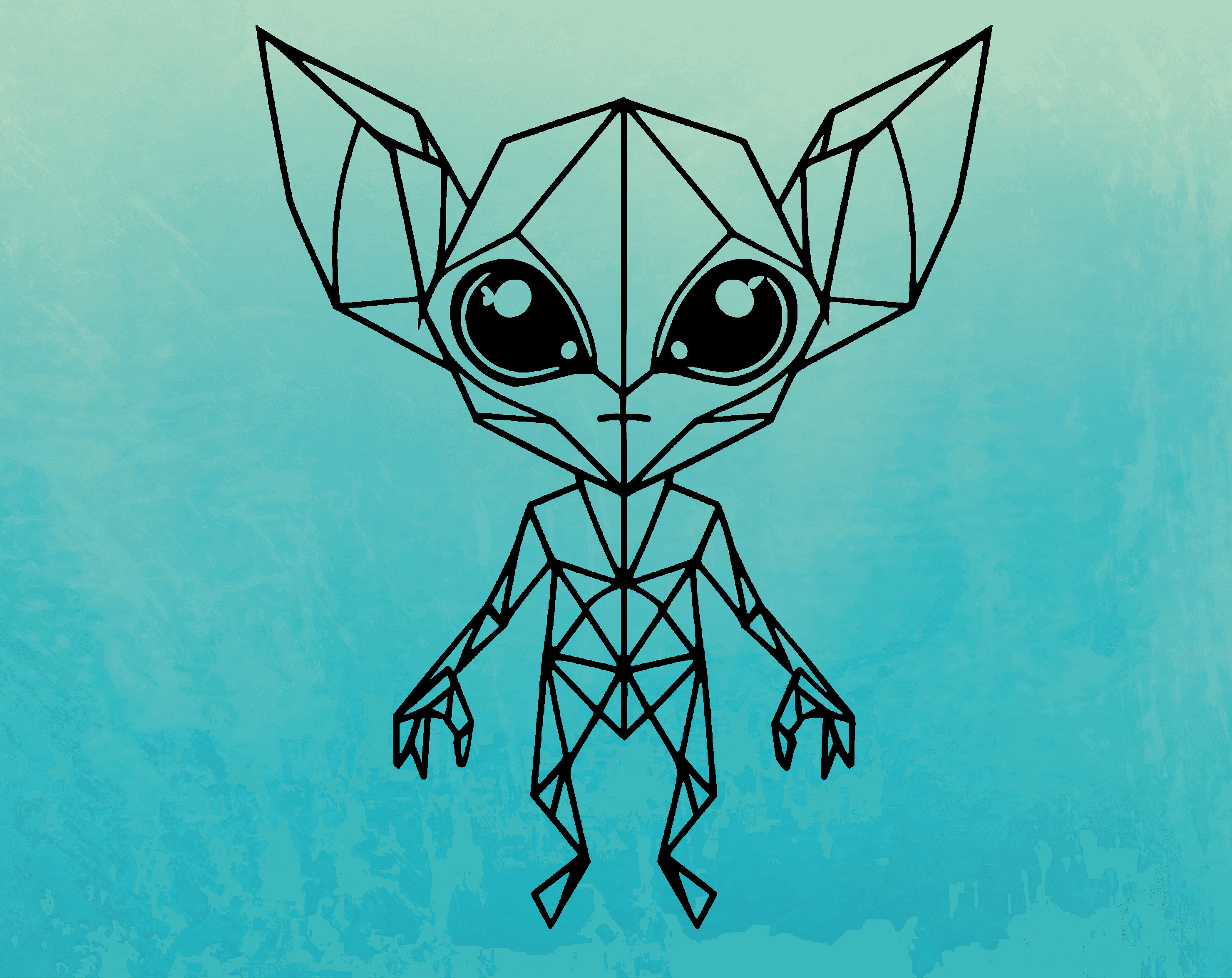 Geometric Gremlin Wallart 3d model