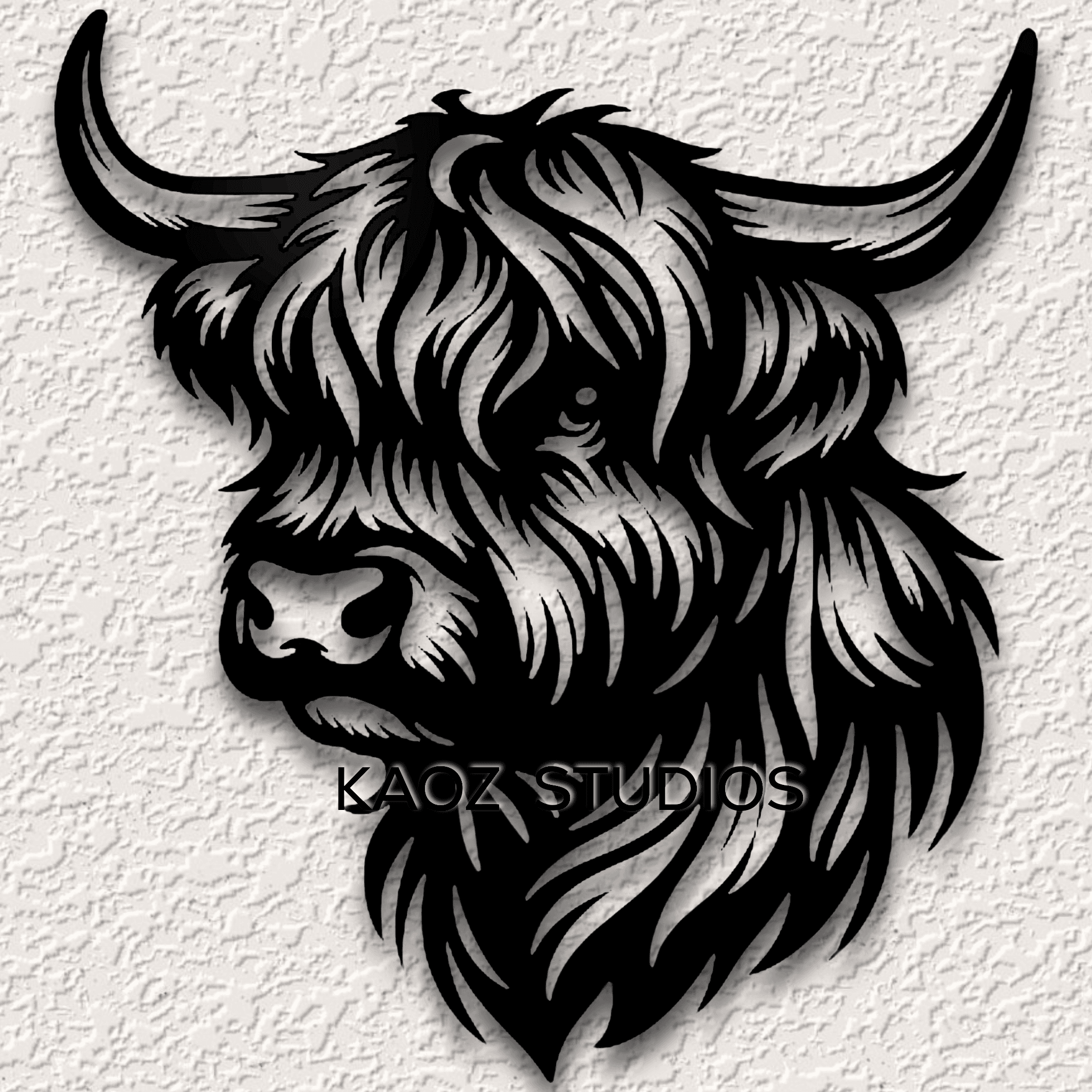 highland cow wall art high land cow wall decor mountain cattle decoration 3d model