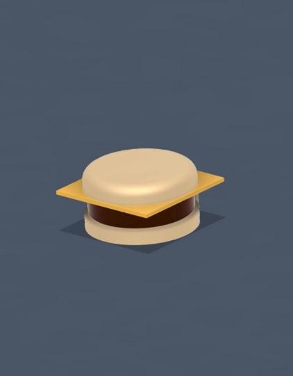 Hamburguer Keychain multi-color 3d model