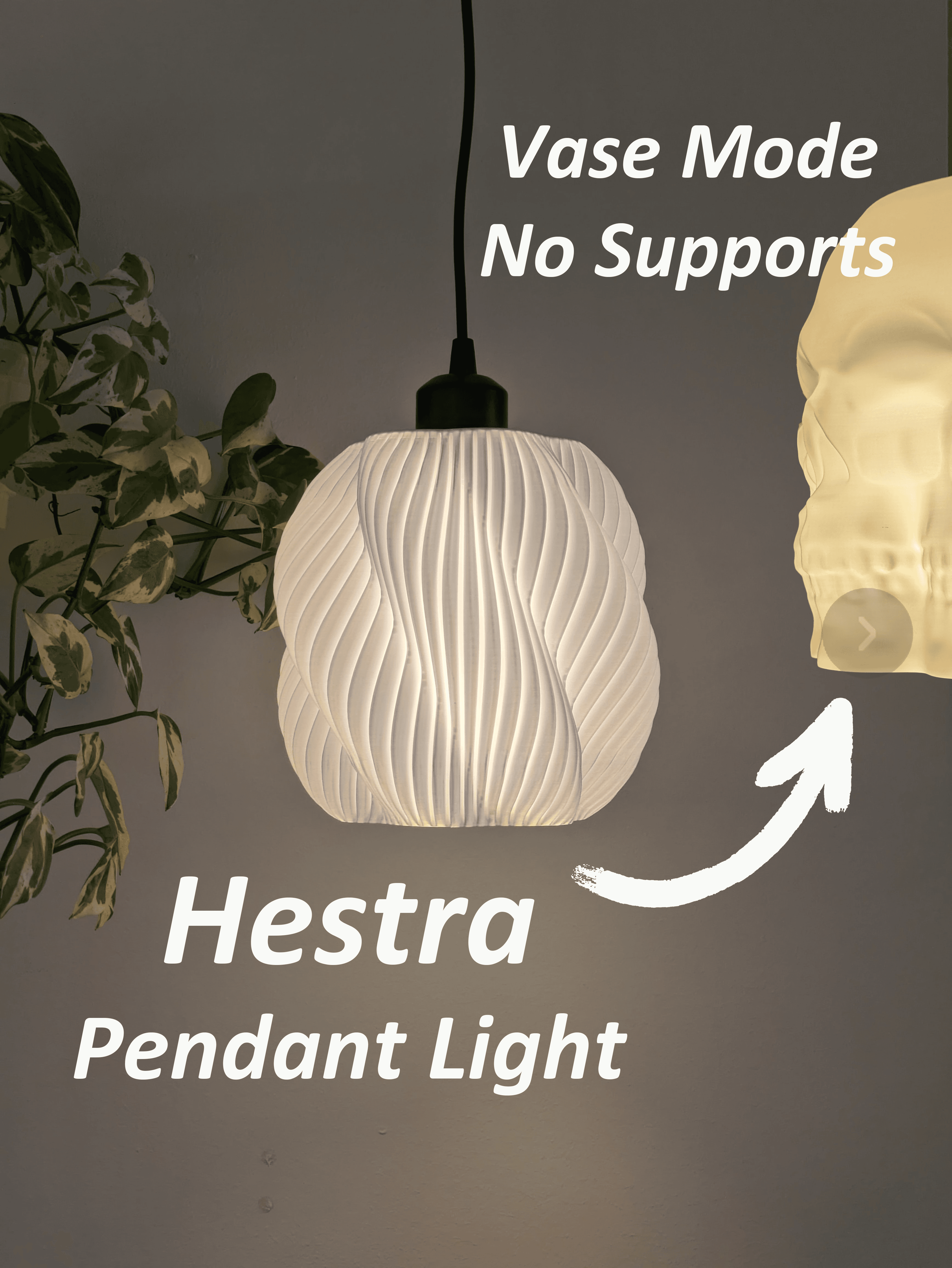 The Hestra - Vase Mode Pendant Light, Bambu 3MF 3d model