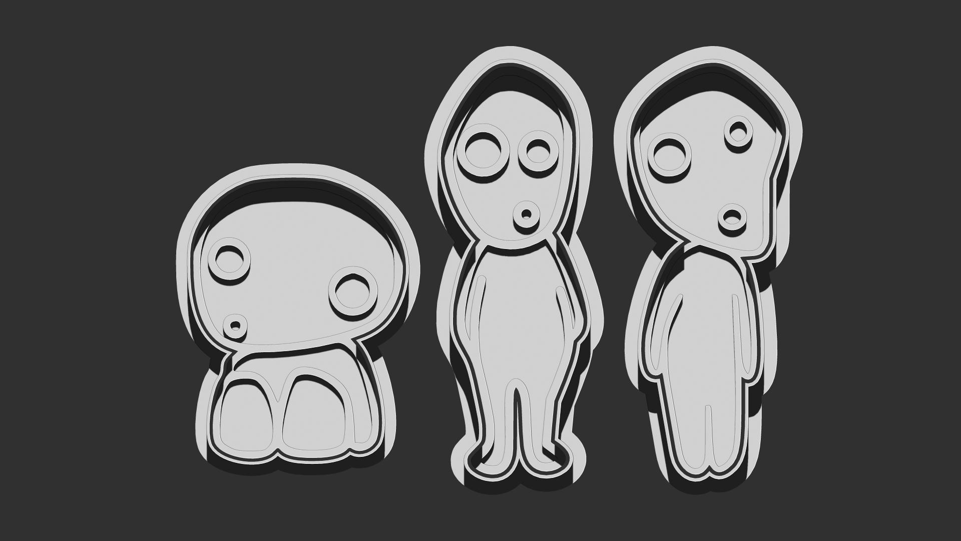 Kodama Cookie Cutters 3d model