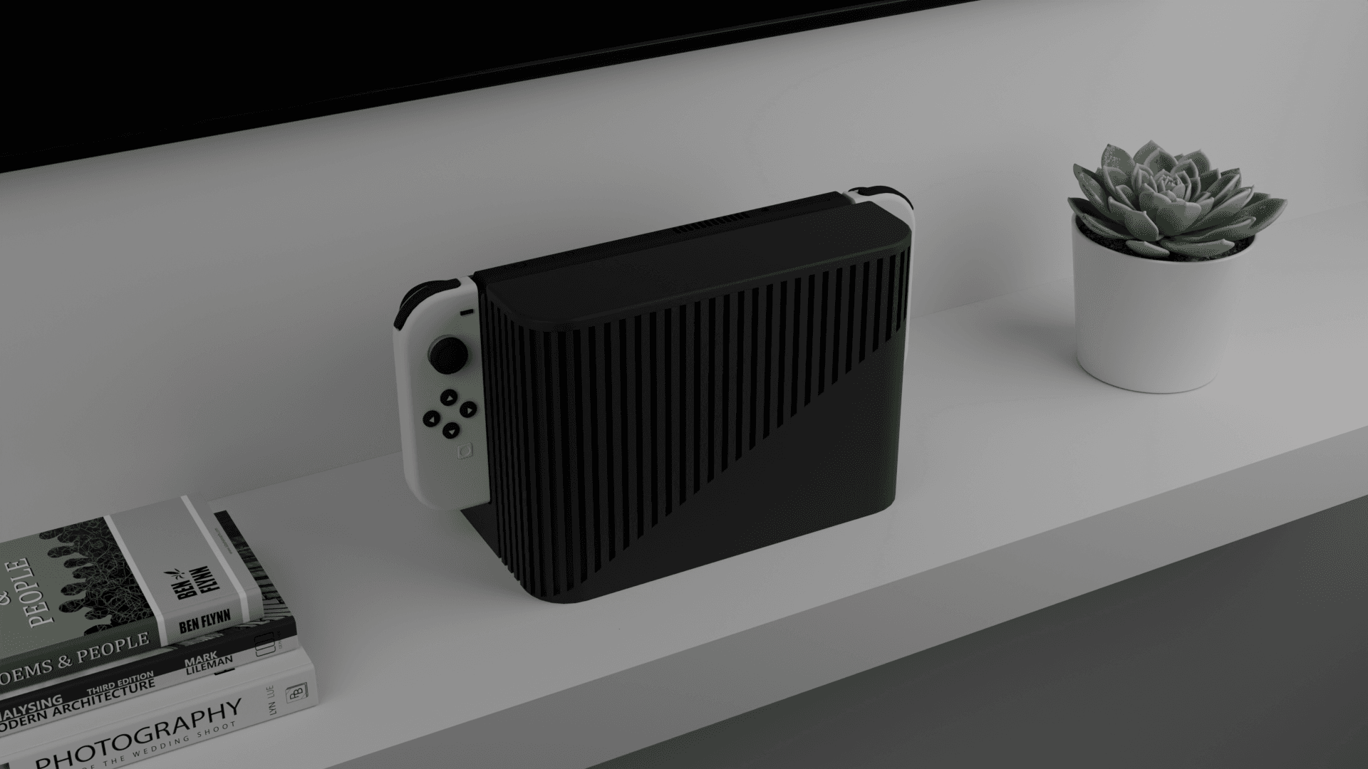 Modern OLED Nintendo Switch Dock (Organizer) - Cut Panels 3d model