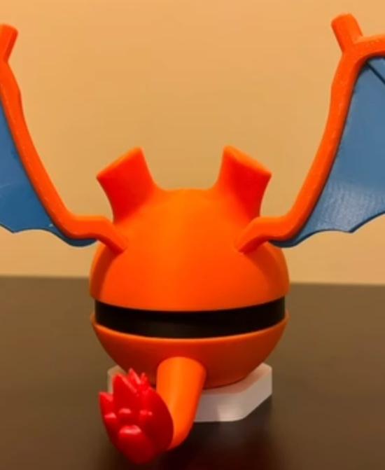 Charizard Pokeball (MULTIPART & COMPLETE).stl 3d model