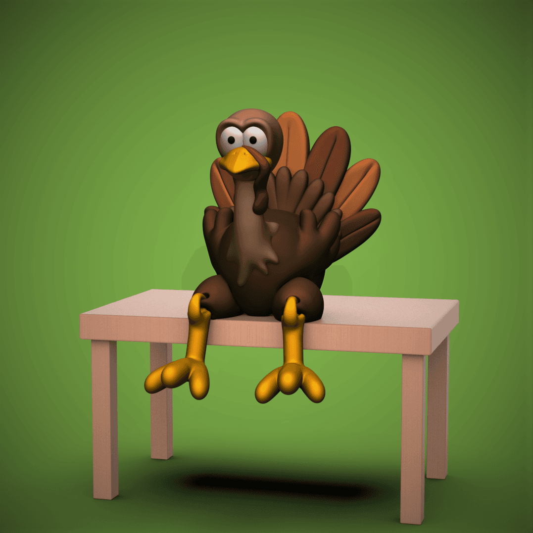 Turkey Flexi Leg 3d model