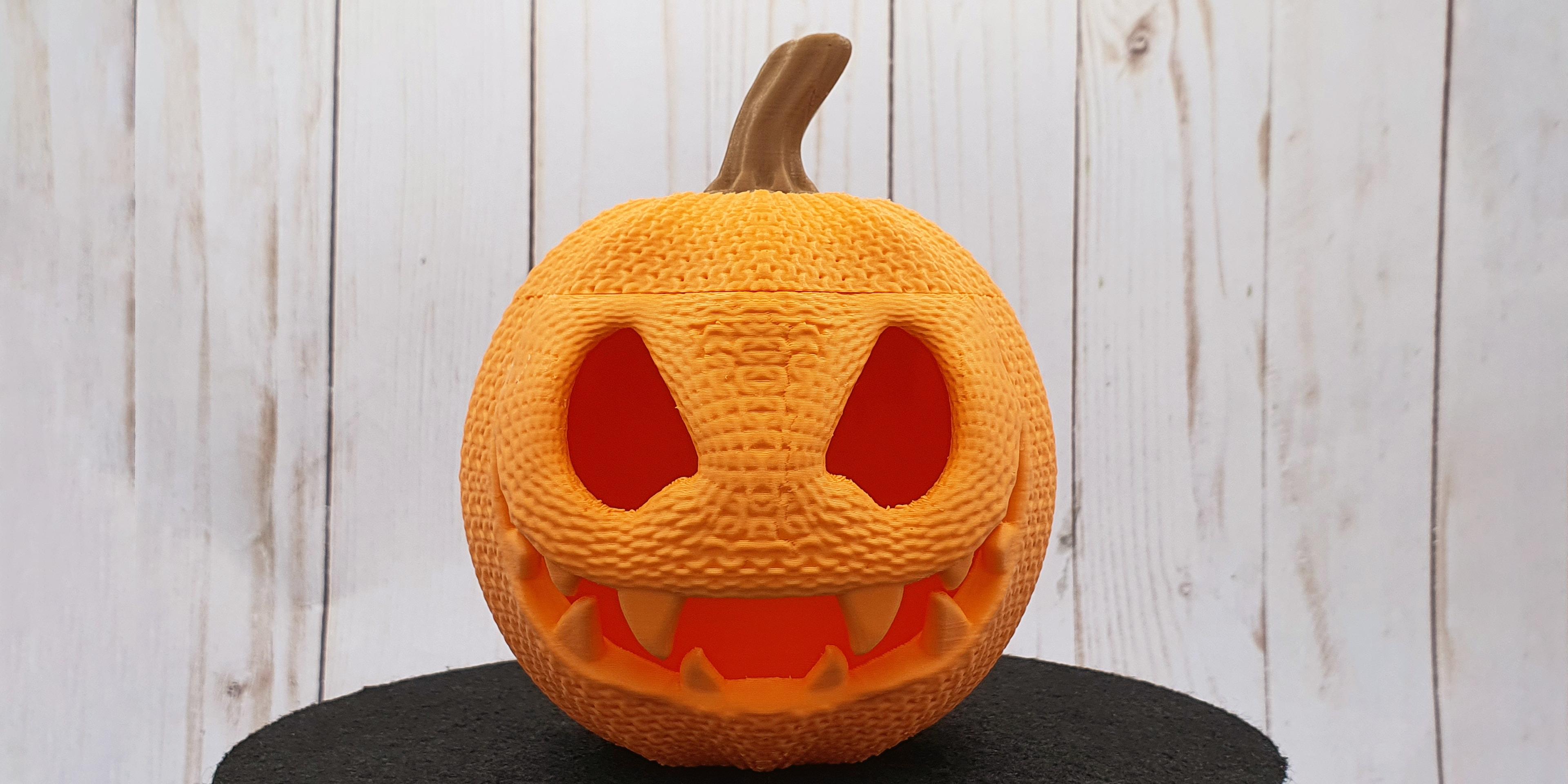 KNITTED CROCHET PUMPKIN MULTIPART TEALIGHT 3d model