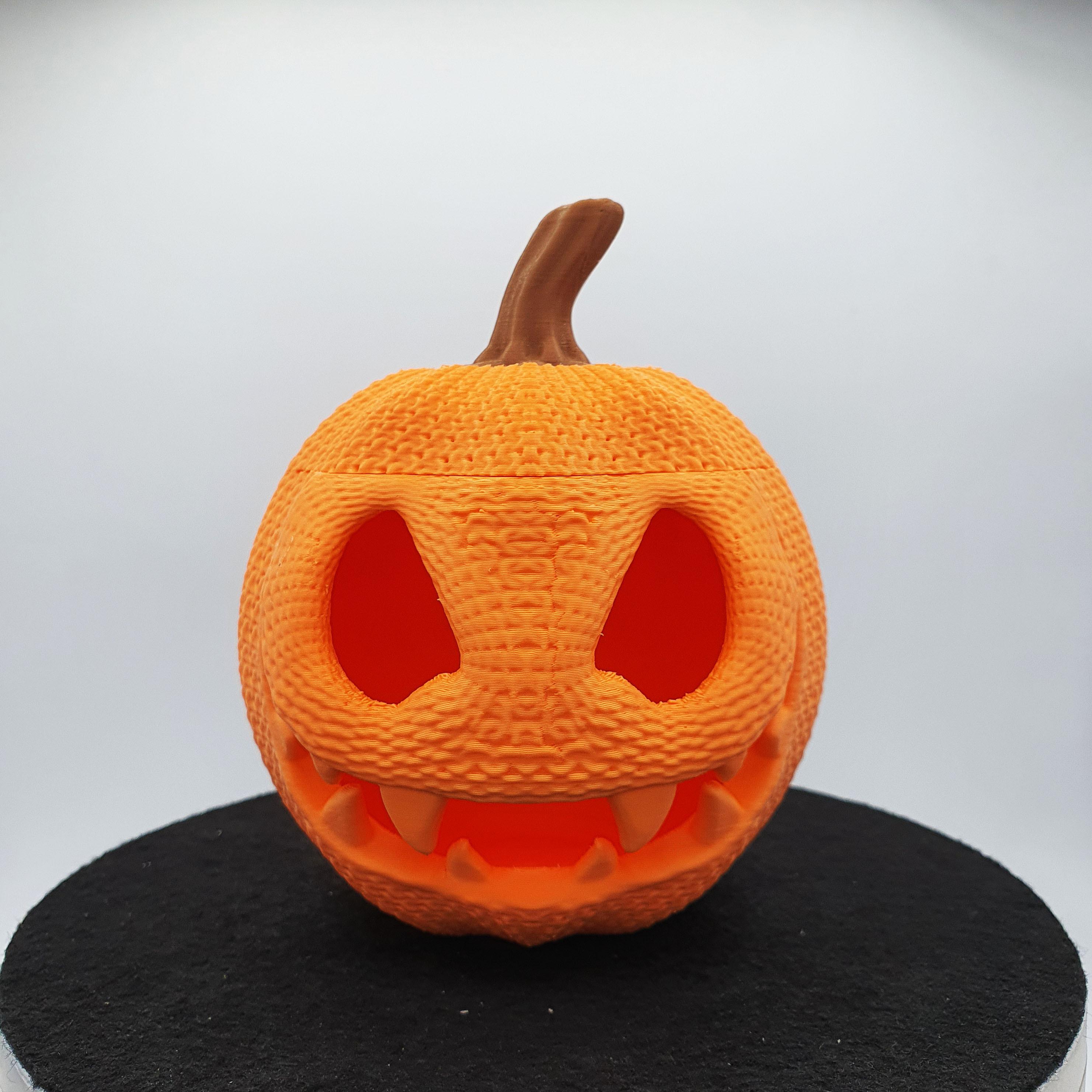 KNITTED CROCHET PUMPKIN MULTIPART TEALIGHT 3d model