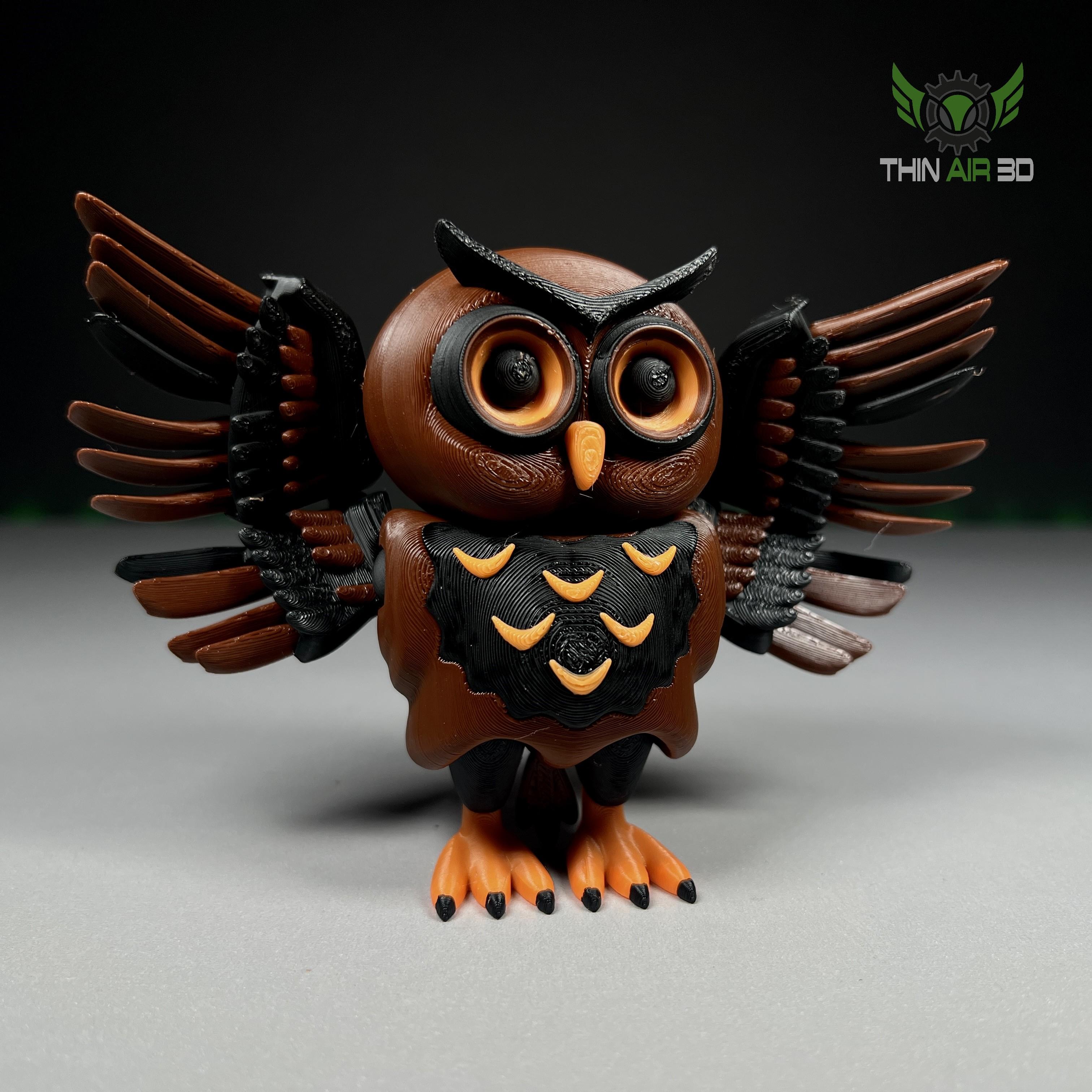 Owlbert the Articulating Fidget Owl 3d model