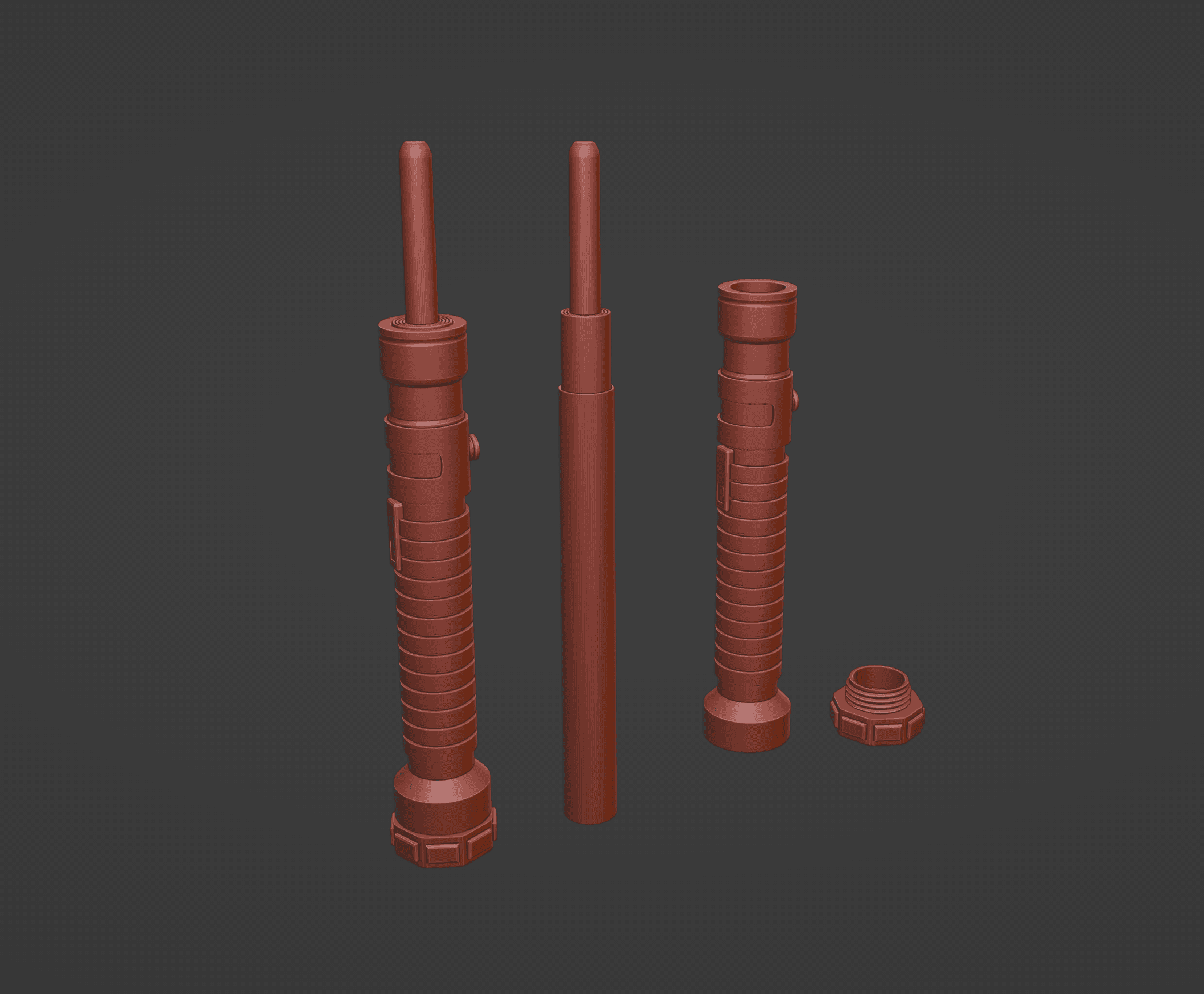 Print in Place Jedi Lightsaber Concept 16 3d model