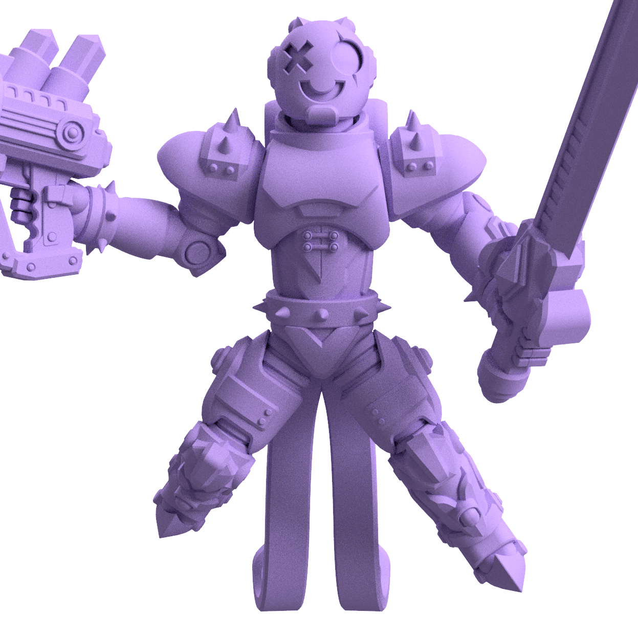 Doom Buffoon Space Elf Clown: Unique 3D Printable Miniature for Tabletop Gaming 3d model