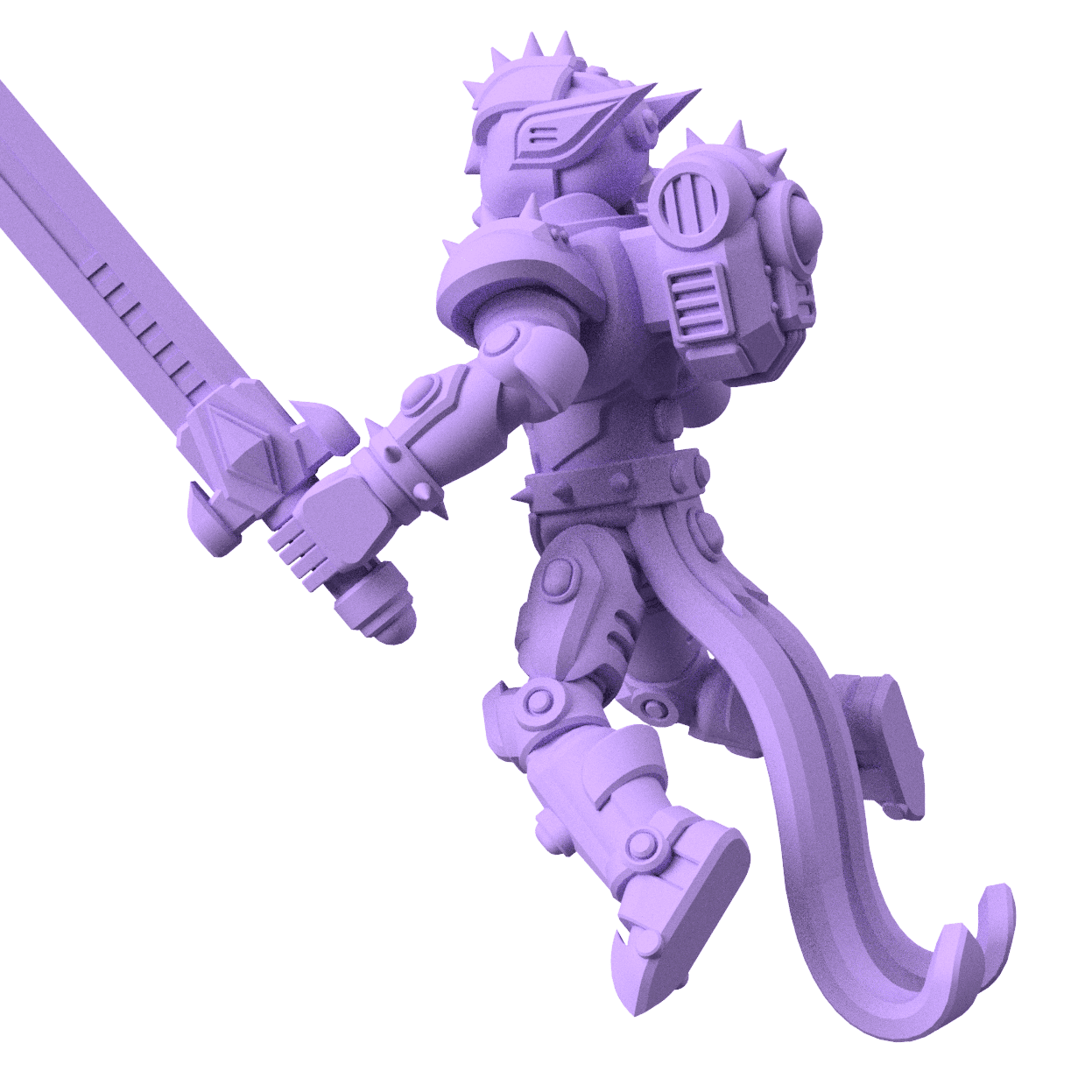 Doom Buffoon Space Elf Clown: Unique 3D Printable Miniature for Tabletop Gaming 3d model