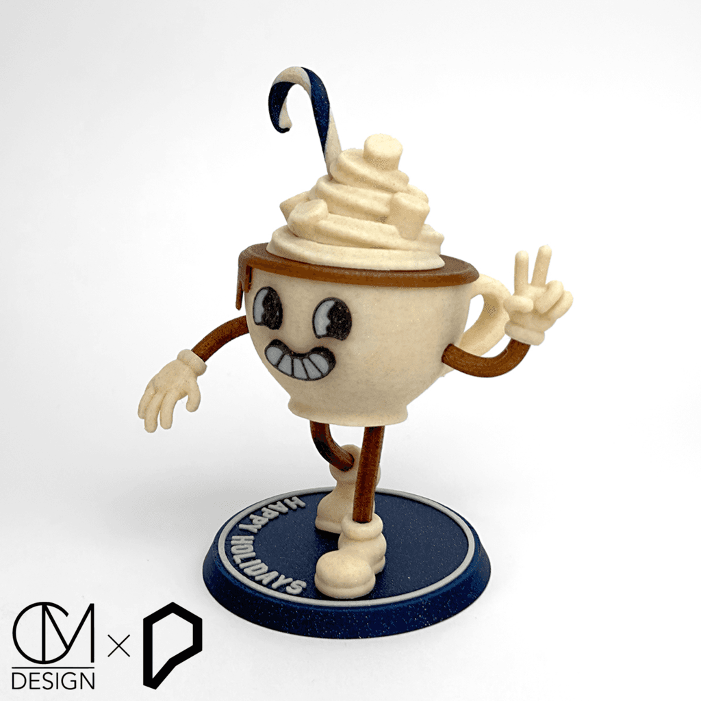 Retro Hot Cocoa Character 3d model