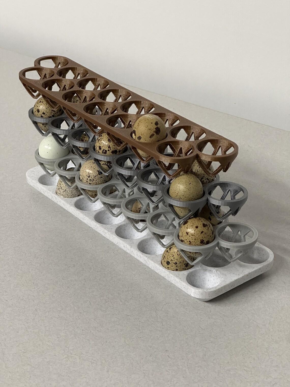 STACKABLE COTURNIX QUAIL EGG TRAY (MEDIUM) 3d model