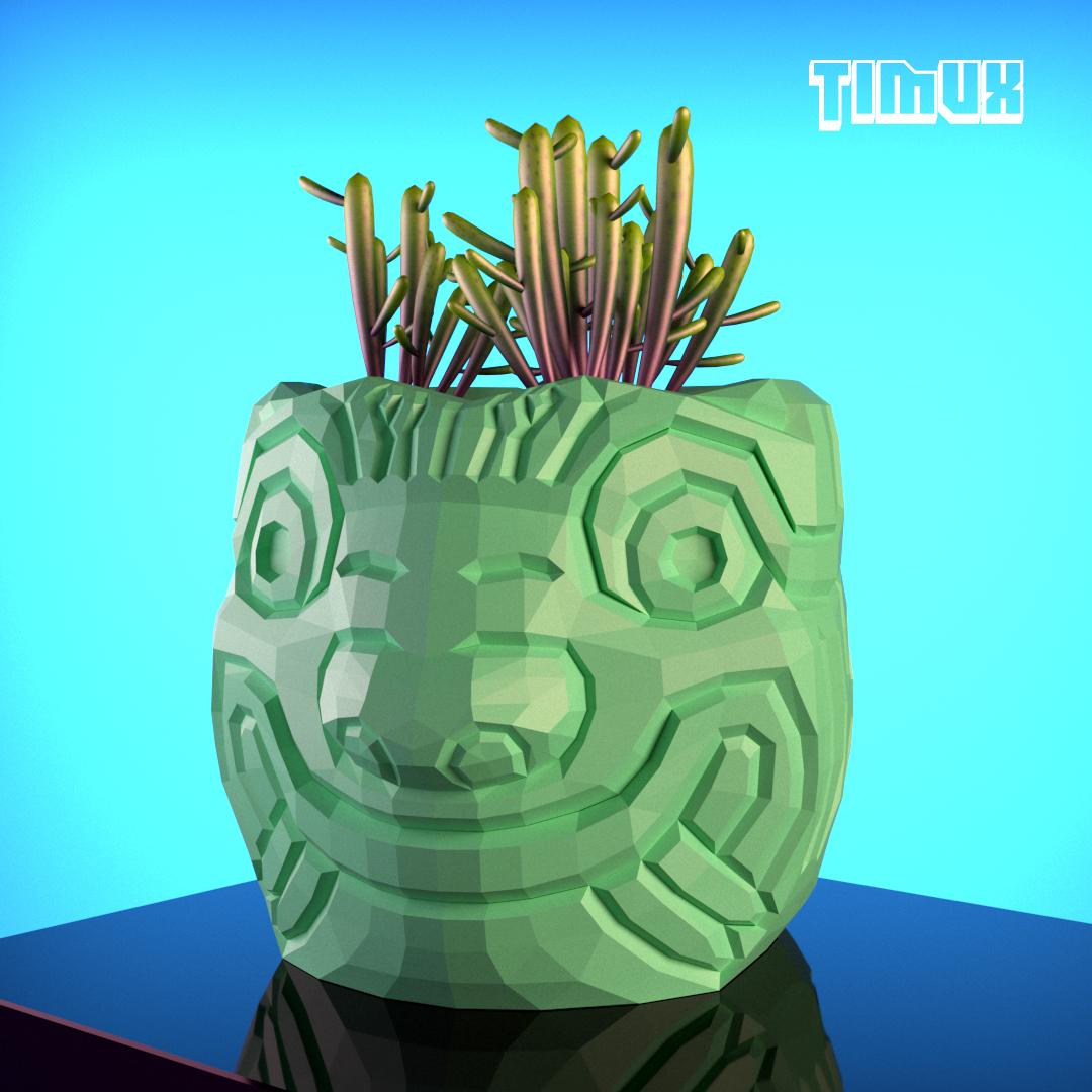 LOW POLY POT 1 - CHAVIN CULTURE 3d model