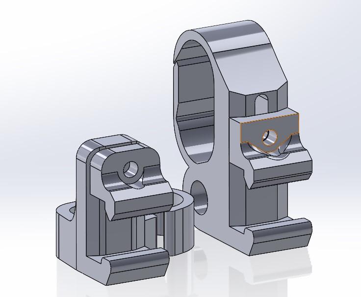 2020 rail clamp filament wire guide 3d model