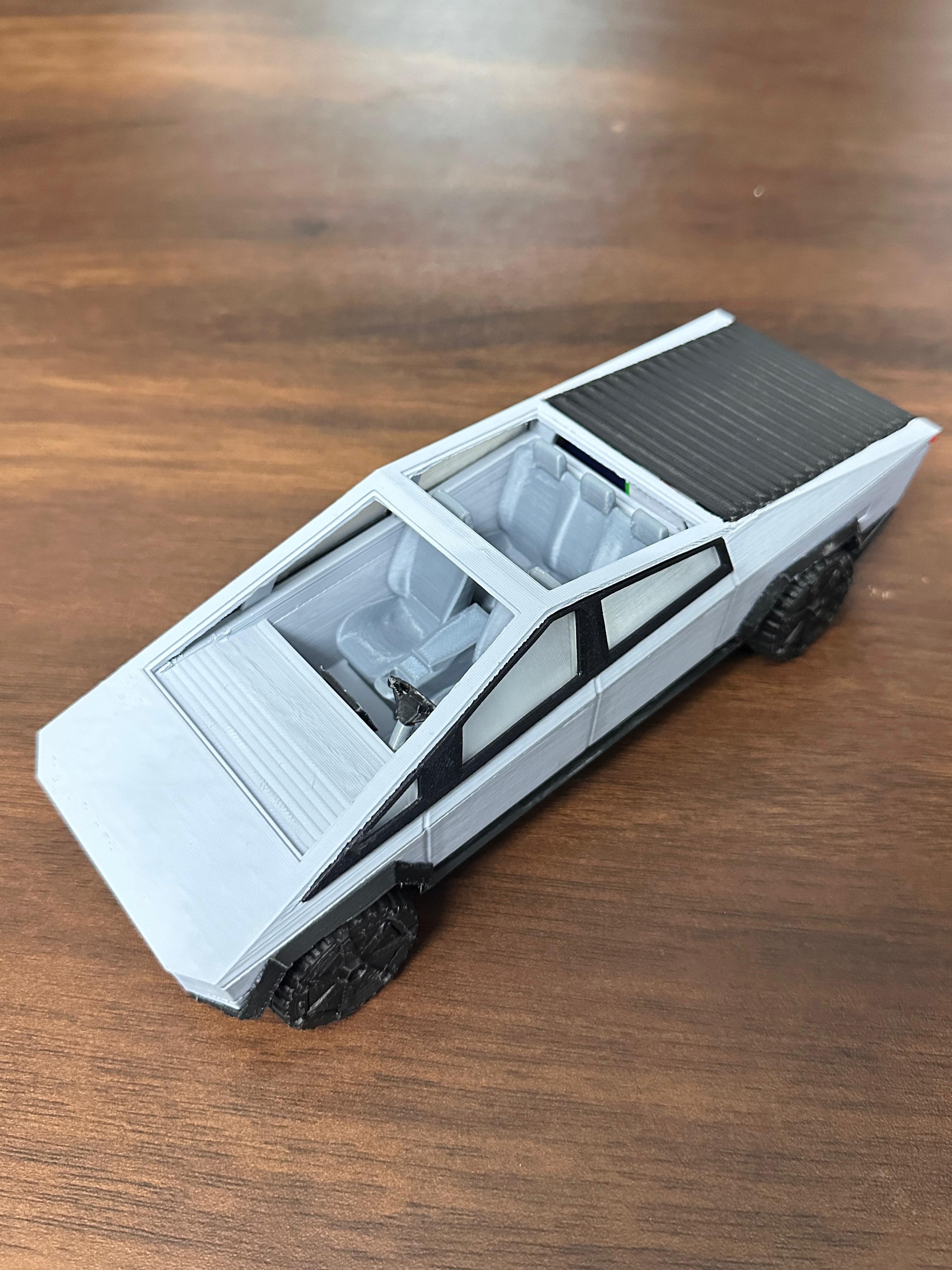 Cybertruck (3D Printable w/ HEADLIGHTS!!) 3d model