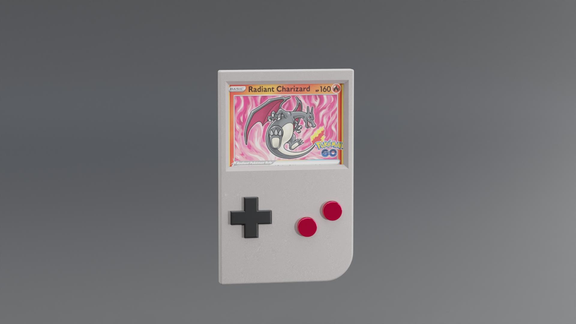 OG GameBoy Pokemon Card Display 3d model